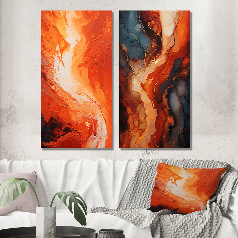 Ensemble de salon Molten Muse Fiery Flame, H 28 po x l 24 po