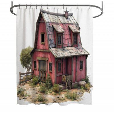 Barn Shower Curtain -  Building Bathroom Decor