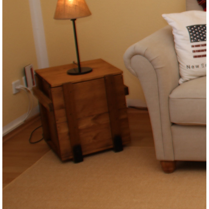 Southgate Solid Wood Floor Shelf End Table