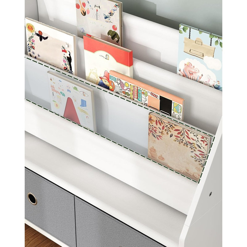 Support à livres à grande capacité 4 niveaux pour enfants
