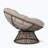 41.5" Ergonomic Wicker Chair With 360° Swivel, Thick Cushion, Iron Frame-2036741065