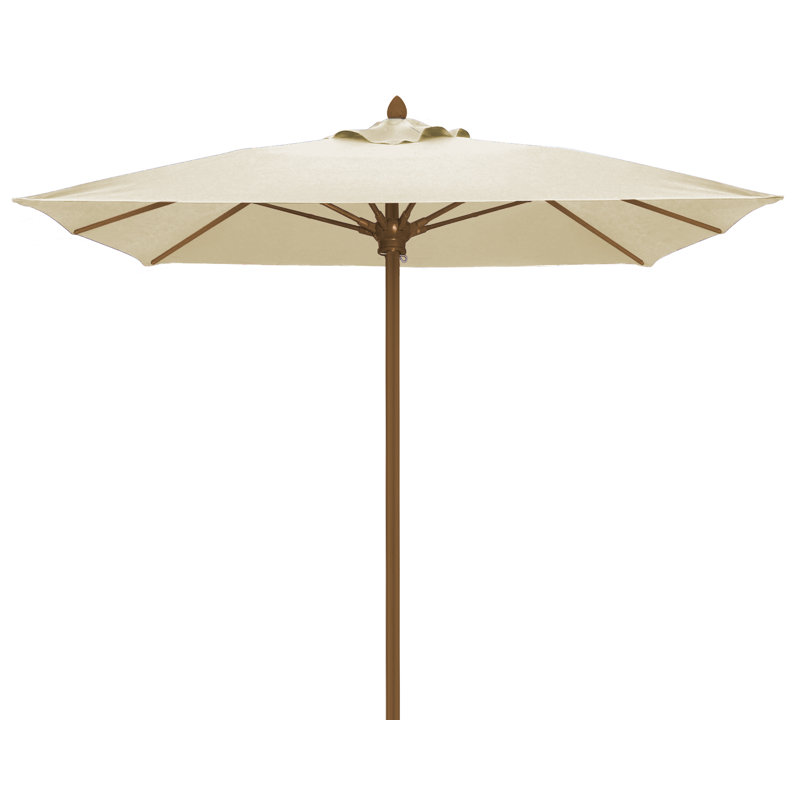 Parasol de marché carré 6 pi Prestige, Sunbrella® naturel, Bronze champagne