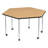 Structure Series Adjustable Height Mobile Hexagon Activity Table with Casters-51404006-51404007