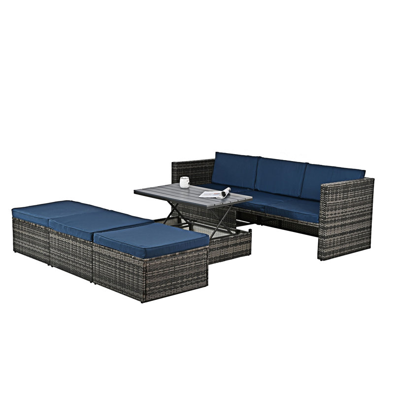 Outdoor Sectional Sofa Set, Blue