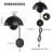Modern Mid-Century Black Flower Bud Wall Sconces Sleek Plug In Wall Light Fixtures For Bedroom-271263743