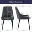 Modern Faux Leather Upholstered Dining Chair with High Back -1625073372