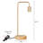 Lampe de table avec cadre doré et base en bois