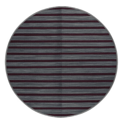 Tapis gris à rayures horizontales lavable à la machine