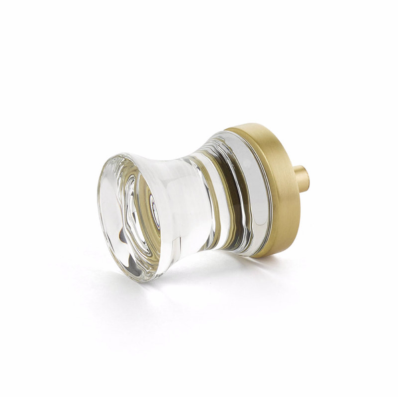 City Round Knob, Satin Brass