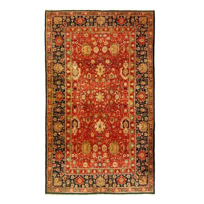 Tapis en laine d'agneau surdimensionné de conception unique 14 pi 11 po x 25 pi 5 po