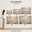 «Elegant Magnolia Flowers with Gold Accents», art mural sur toile tendue-1172201313
