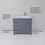 Jacques 36 in W x 22 in D Right Offset Single Bath Vanity and 34 in Mirror-90366194