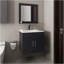 Ensemble de salle de bain, lavabo + miroir, 2 portes, 1 tablette, 1 miroir, wengé noir-1152502575