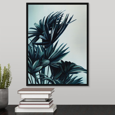 « tropical palms v », peinture sur toile