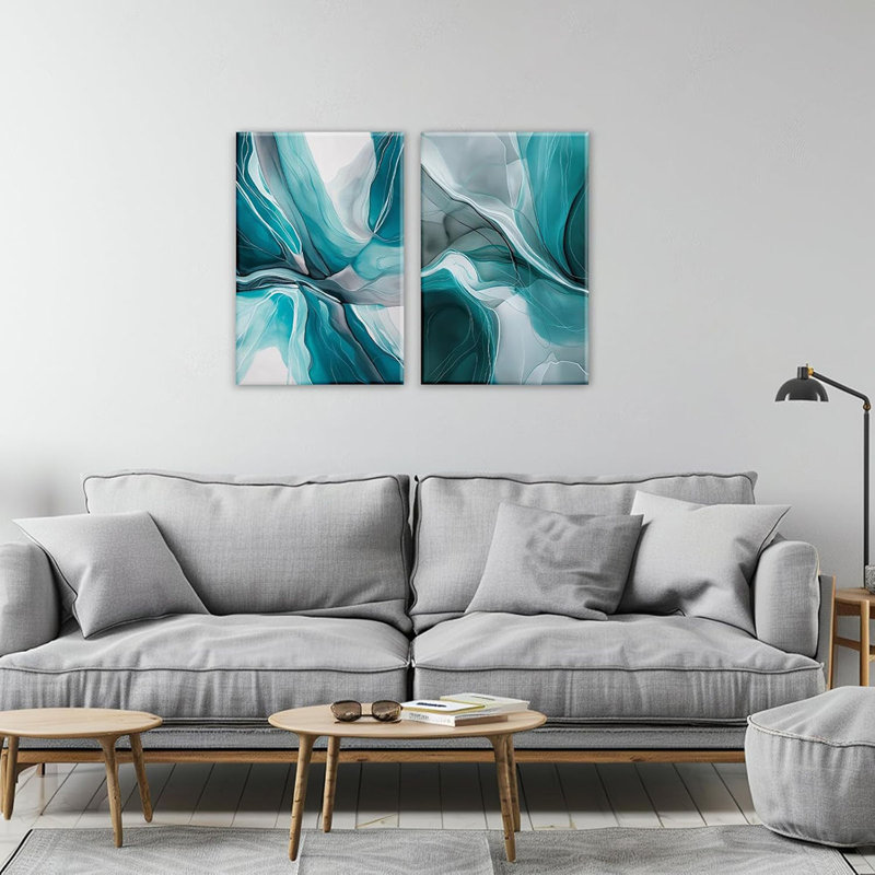 2 Piece Wrapped Canvas Wall Art