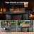 Drazen 5 - Person Patio Furniture Set With Fire Pit Table, All-Weather Wicker Outdoor Conversation Set With Chair And Thick Cushions-690627041-690627040