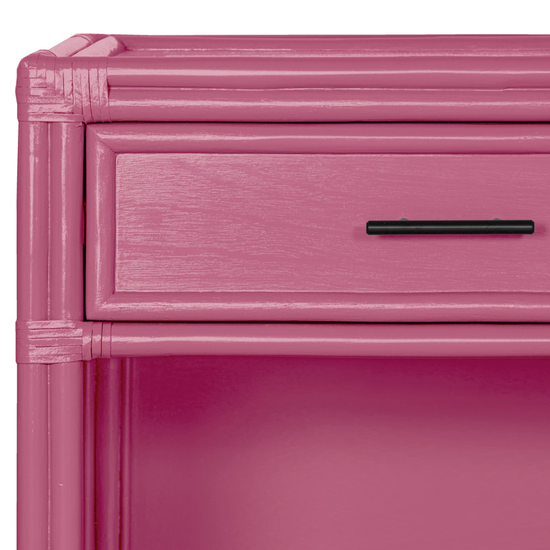 Table de chevet 28 po Clara, Rose vif