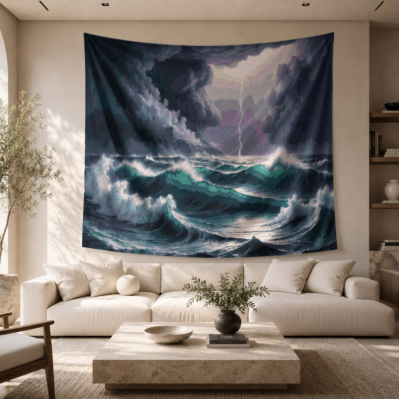 Tapisserie murale «Coastal Marine Weather Plus», 26 po x 36 po