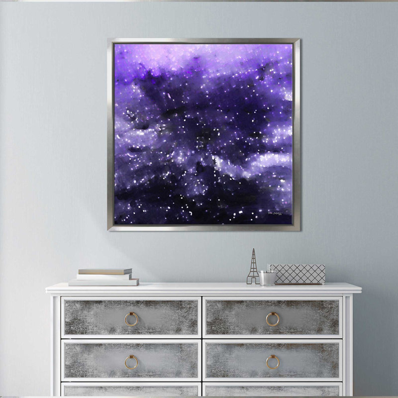 «Oververse, John 1: 5» par Mark Lawrence, reproduction d'art, Cadre flottant argent, H 21,5 po x l 21,5 po x P 2 po