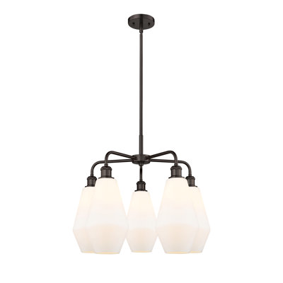 Lustre géométrique à intensité variable en acier à 5 lumières Amylea