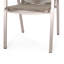 Ensemble de 2 fauteuils de salle à manger d'extérieur modernes en aluminium avec siège en corde-1652039475