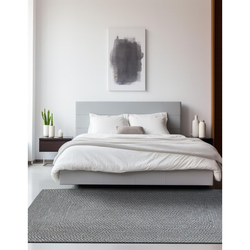 Tapis contemporain bleu Aideen, Rectangle 2 pi x 3 pi 1 po