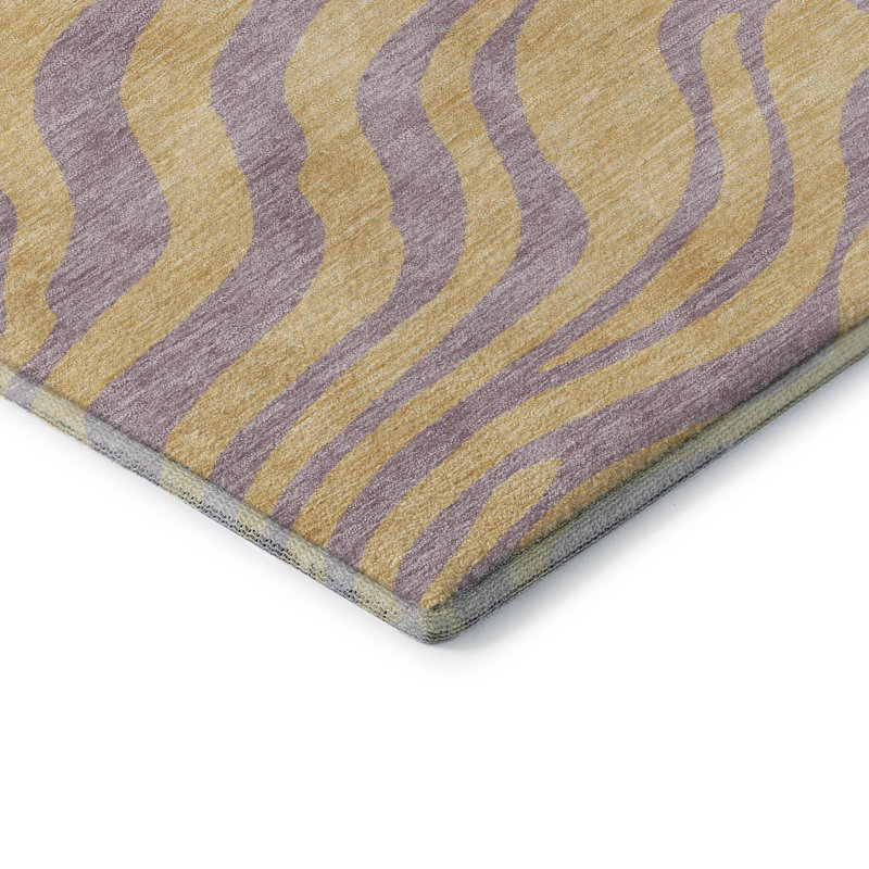 Premium Machine Washable Corum AMF1043 Animal Print Rug, Runner 2'3" x 7'6"