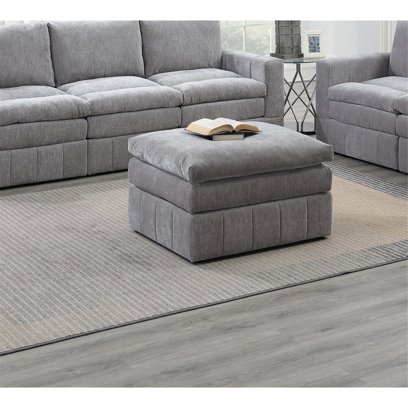 Repose-pieds contemporain avec coussin triple couche pour le salon