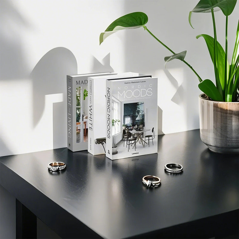 Ensemble de 3 faux livres décoratifs pliables
