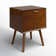Boneva Mid-century Modern 2-Drawer Nightstand with Hidden Drawer and Built-In Outlets