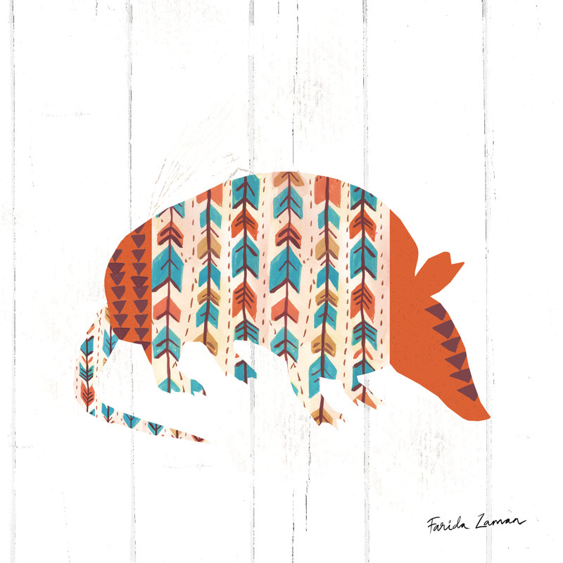 Southwestern Vibes I by Farida Zaman - Wrapped Canvas Painting, 30cm H x 30cm W x 3.8cm D