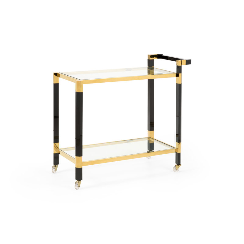 Boulevardier Bar Cart, Gold/Black