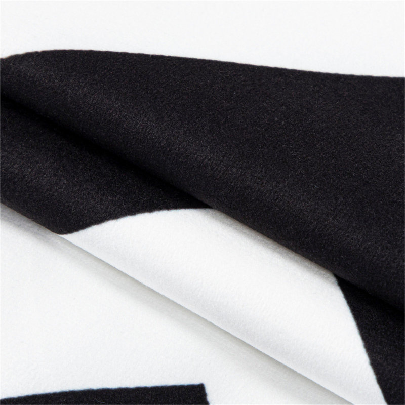 Lendsey Square Pillow Cover, Black/White