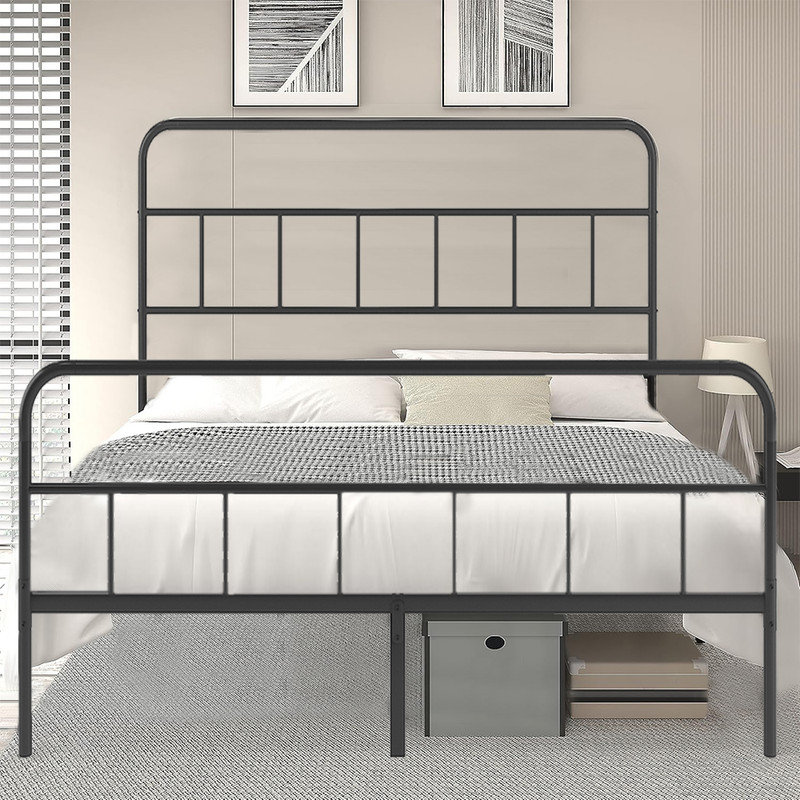 Zahmaria Metal Open-Frame Bed, King