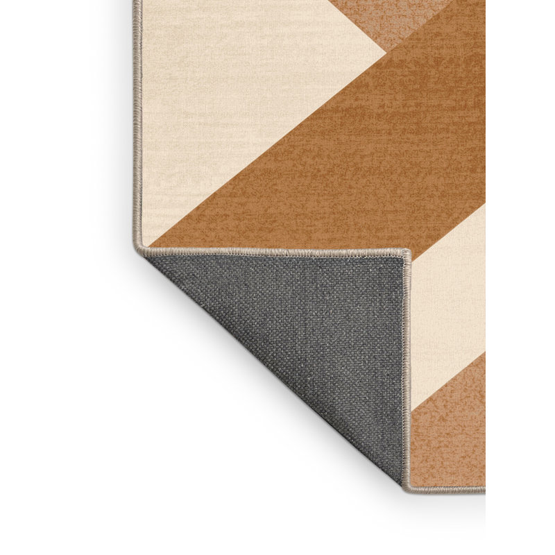 Soft Plush Eakes Modern Solid Colour Area Rug in Beige – Beige Binding, 8x10