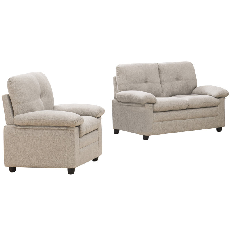 Ensemble de salon Altanay, Microfibre beige