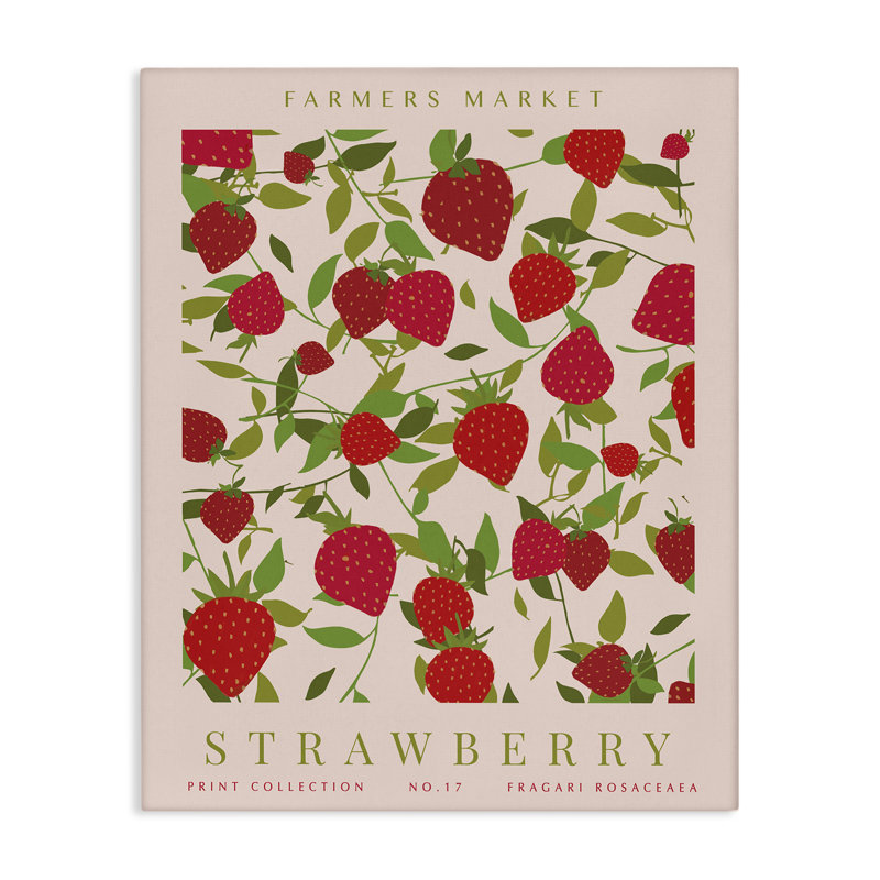 Impression sur toile Strawberry Gallery, conception de Kamdon Kreations, H 20 po x l 16 po