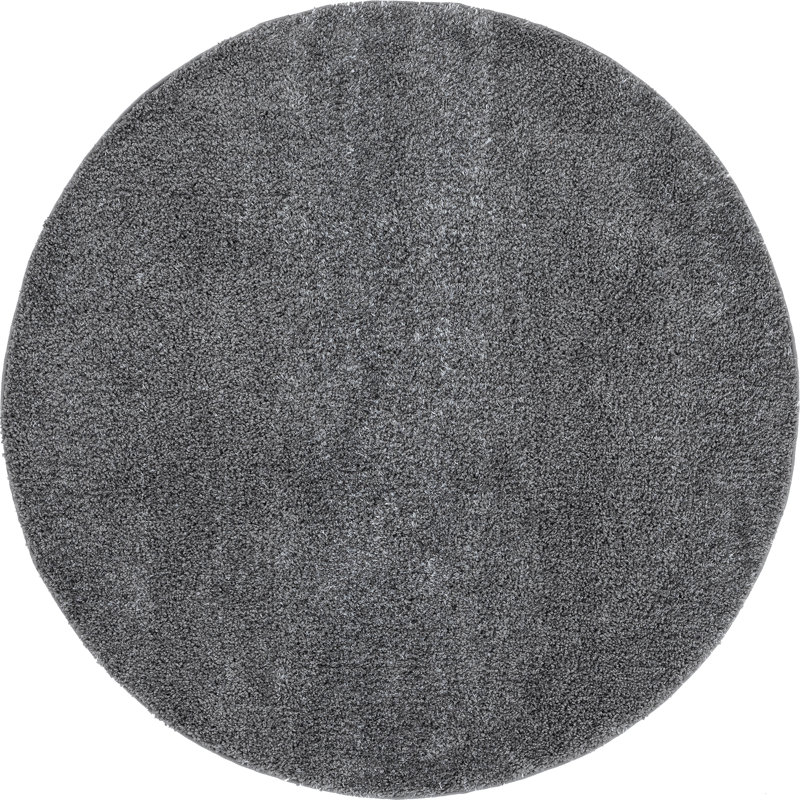 Tapis gris moyen, Rond 7 pi 10 po