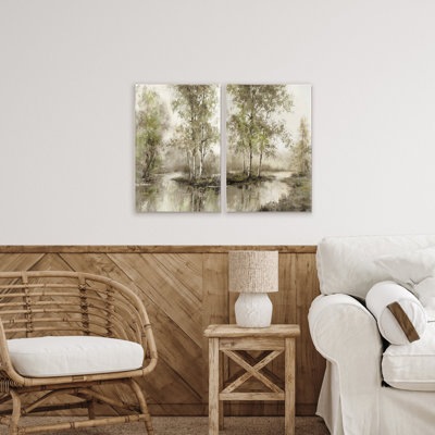 Idyllic Spring Forest 2pc Canvas Set, design by T.C. Chiu