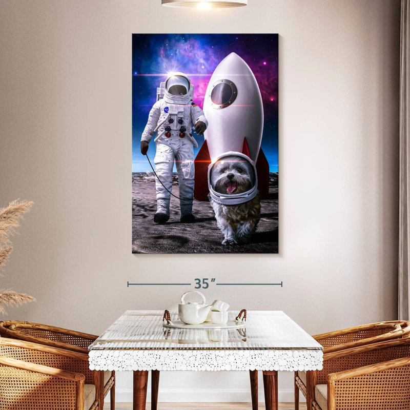 Oberle Just Walking A Space Dog Screen, 51" H x 34" W