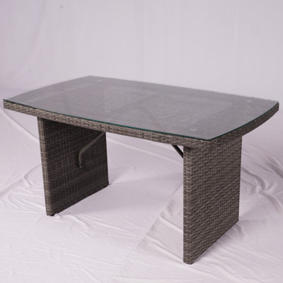 Rectangular Wicker Dining Table –  (55.1" X 31.5" X 28.3")