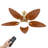 52" Palm Leaves Tropical Ceiling Fan With Light