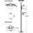 Victorian Floor Lamp With Adjustable Reading Light, 71 Inch Torchiere Standing Lamp With Etched Glass Shade And Heavy Base, 3CCT LED Bulb Included For Living Room, Bedroom, Or Office