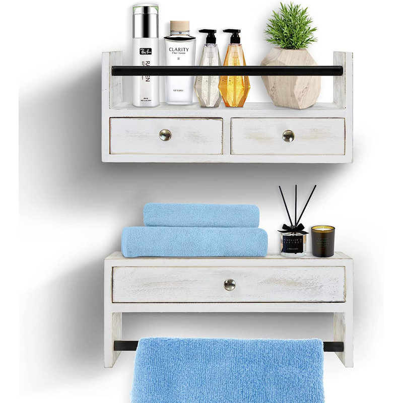 2 Piece Accent Shelf, White