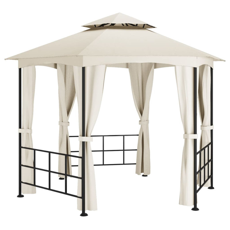 Terrytown 1.2 x 3.1m Steel Patio Gazebo, Cream