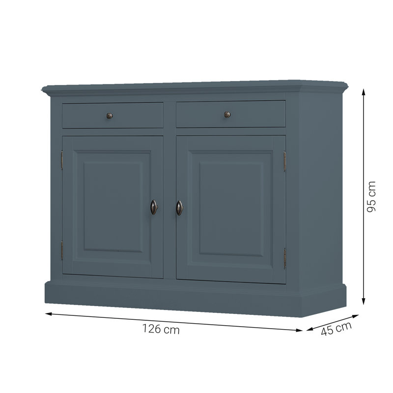 Breshai 126cm Sideboard, Navy Blue