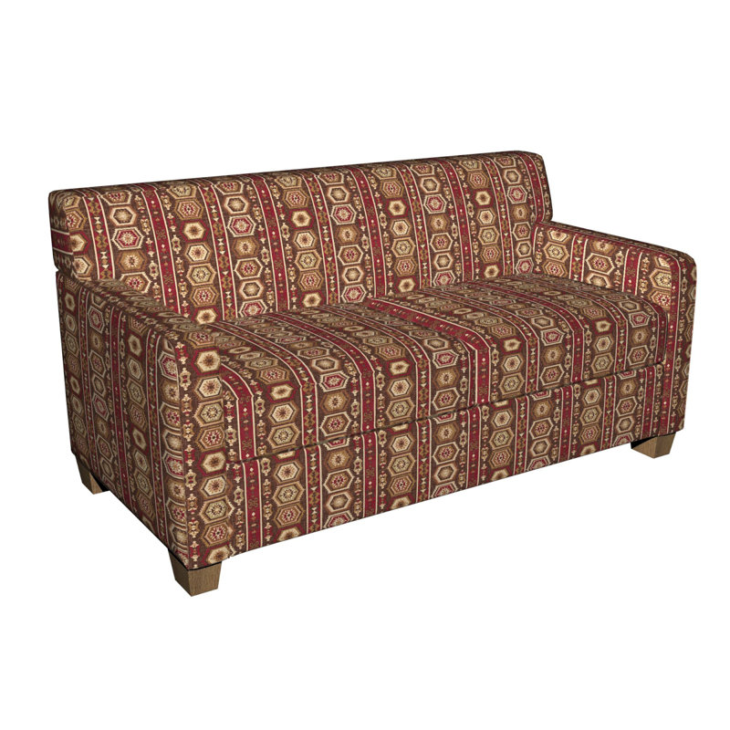 Tissu de texture sud-ouest, Brun / Rouge