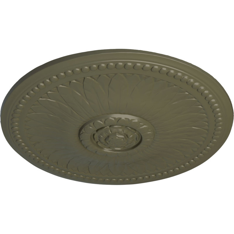 Endurathane Antioch Ceiling Medallion, 18"OD x 3 1/2"ID x 1 3/8"P (Fits Canopies up to 3 1/2"), Hand-Painted Americana Crackle Finish