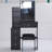 29.2" Small Space Left Bedside Cabinet Vanity Table + Cushioned Stool, Extra Large Right Sliding Mirror, Multi Layer High Capacity Storage, Practical Fashionable Dresser, Suitable For Small Space-1146558363