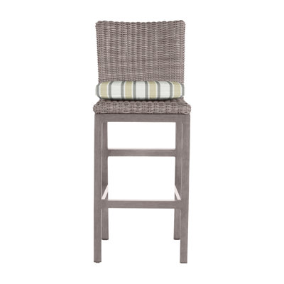 Rustic 30.5" Patio Bar Stool with Cushion